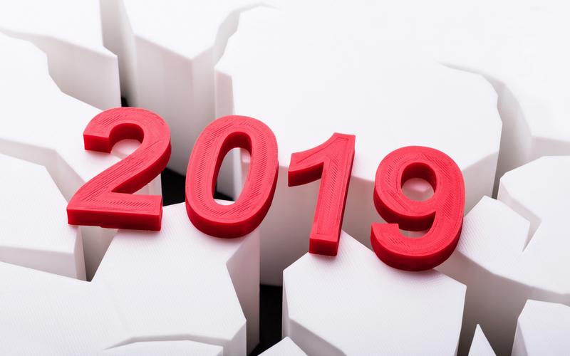 2019猪年简约创意数字图片桌面壁纸
